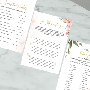 Kitchen Tea Games – Floral Canva Template