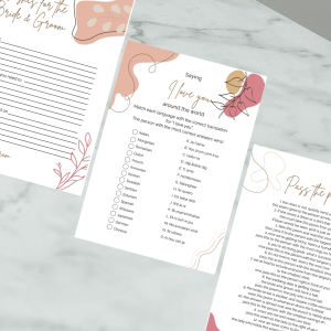 Kitchen Tea Games – Boho Minimalist Canva Template