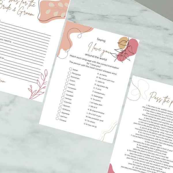 Kitchen Tea Games – Boho Minimalist Canva Template