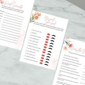 Kitchen Tea Games – Wild Flower Canva Template