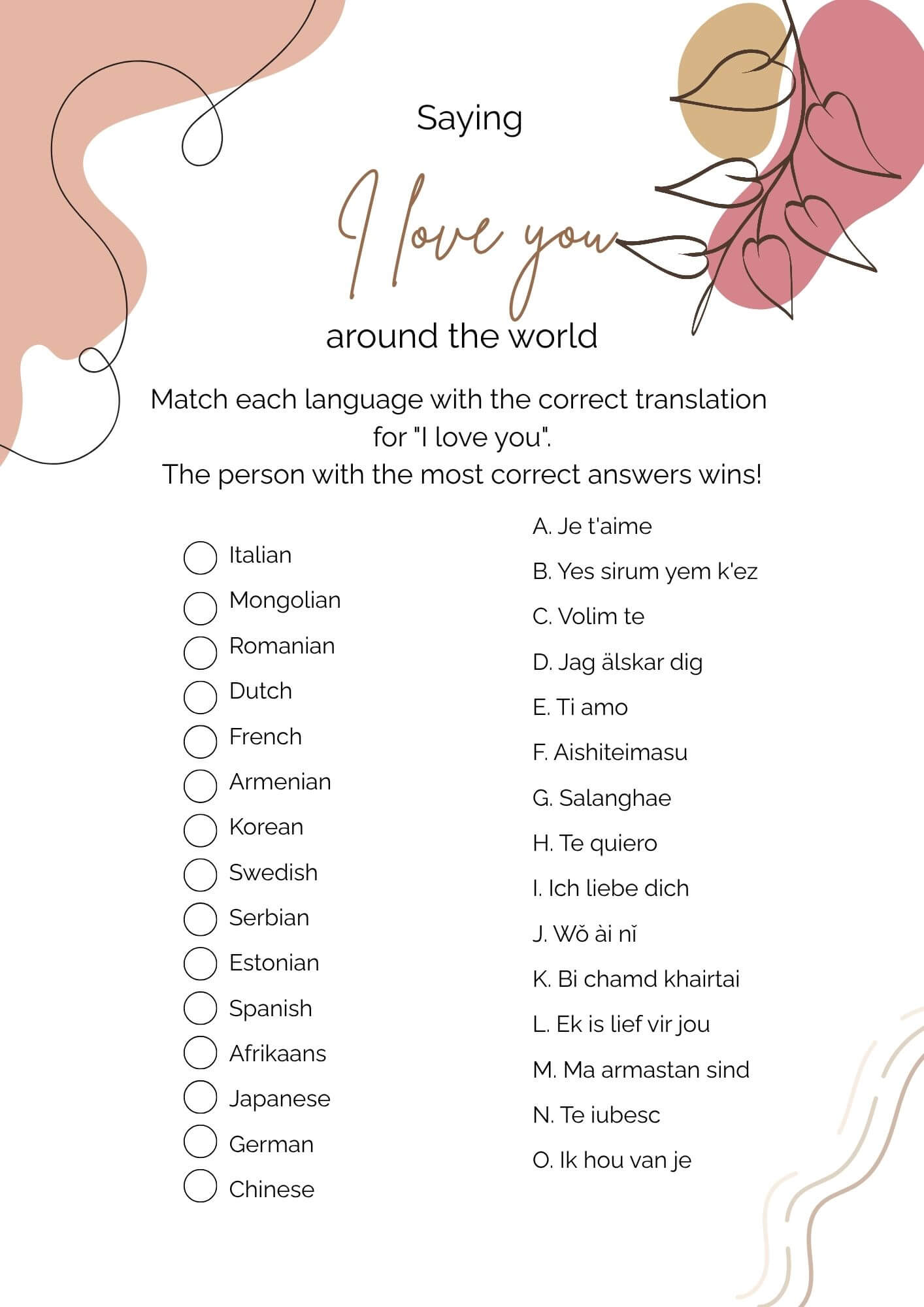 Kitchen Tea Games – Boho Minimalist Canva Template - Image 2