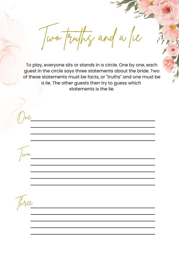 Kitchen Tea Games – Floral Canva Template - Image 4
