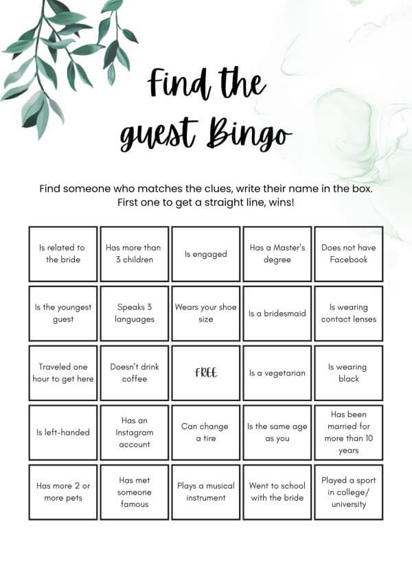 Kitchen Tea Games – Sage Greenery Canva Template - Image 2
